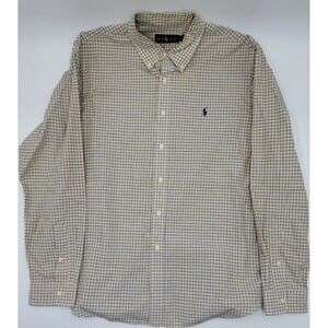 Ralph Lauren Mens XL Shirt‎ Polo Button Down Plaid Blue Pony #C165